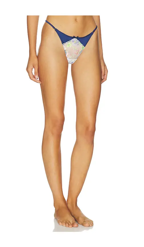 Fleur du Mal Delara Embroidered Thong | Thumbnail 2