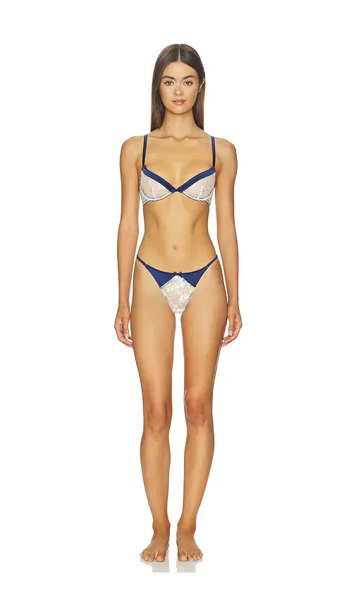 Fleur du Mal Delara Embroidered Thong | Thumbnail 4