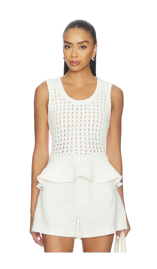 PISTOLA Anna Peplum Sweater Tank | Image 1 PISTOLA Anna Peplum Sweater Tank | Image 1