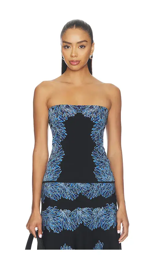 Ulla Johnson Madelie Strapless Knit Jacquard Top | Image 1 Ulla Johnson Madelie Strapless Knit Jacquard Top | Image 1