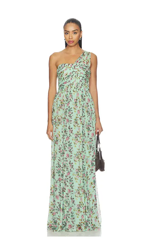 Ulla Johnson Aureline Silk One Shoulder Gown | Image 1 Ulla Johnson Aureline Silk One Shoulder Gown | Image 1