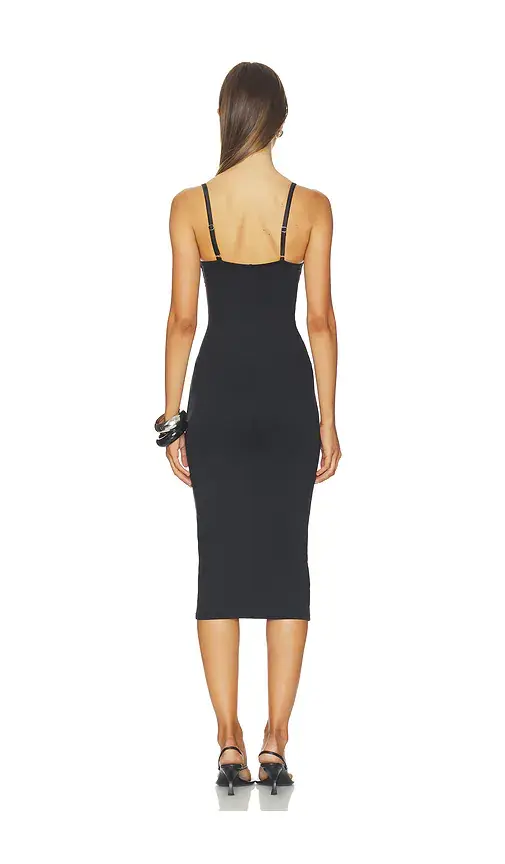 Fleur du Mal Seduce U-Plunge Midi Dress | Thumbnail 3 Fleur du Mal Seduce U-Plunge Midi Dress | Thumbnail 3