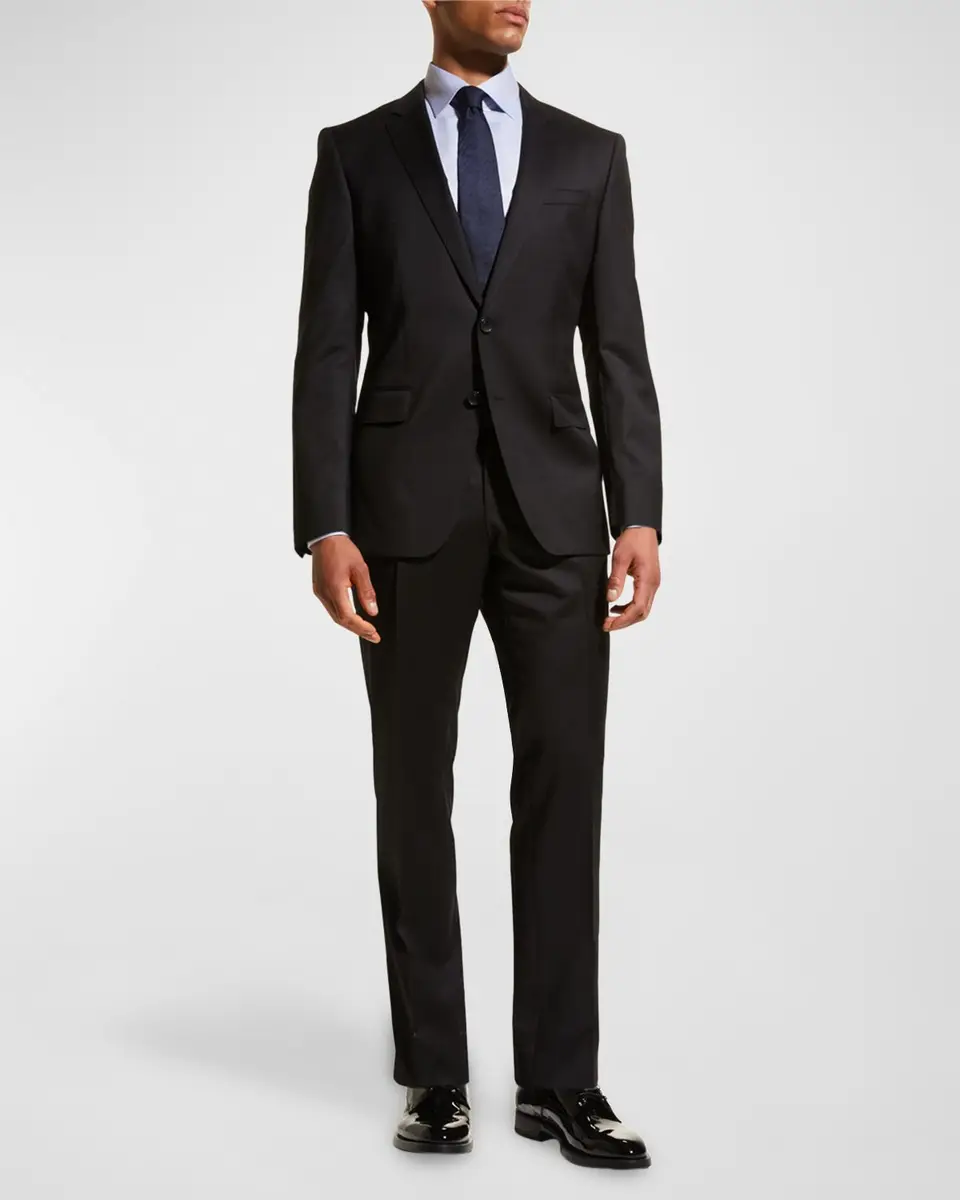 BOSS Men's Stretch-Wool Basic Two-Piece Slim Fit Suit | Thumbnail 2 BOSS Men's Stretch-Wool Basic Two-Piece Slim Fit Suit | Thumbnail 2