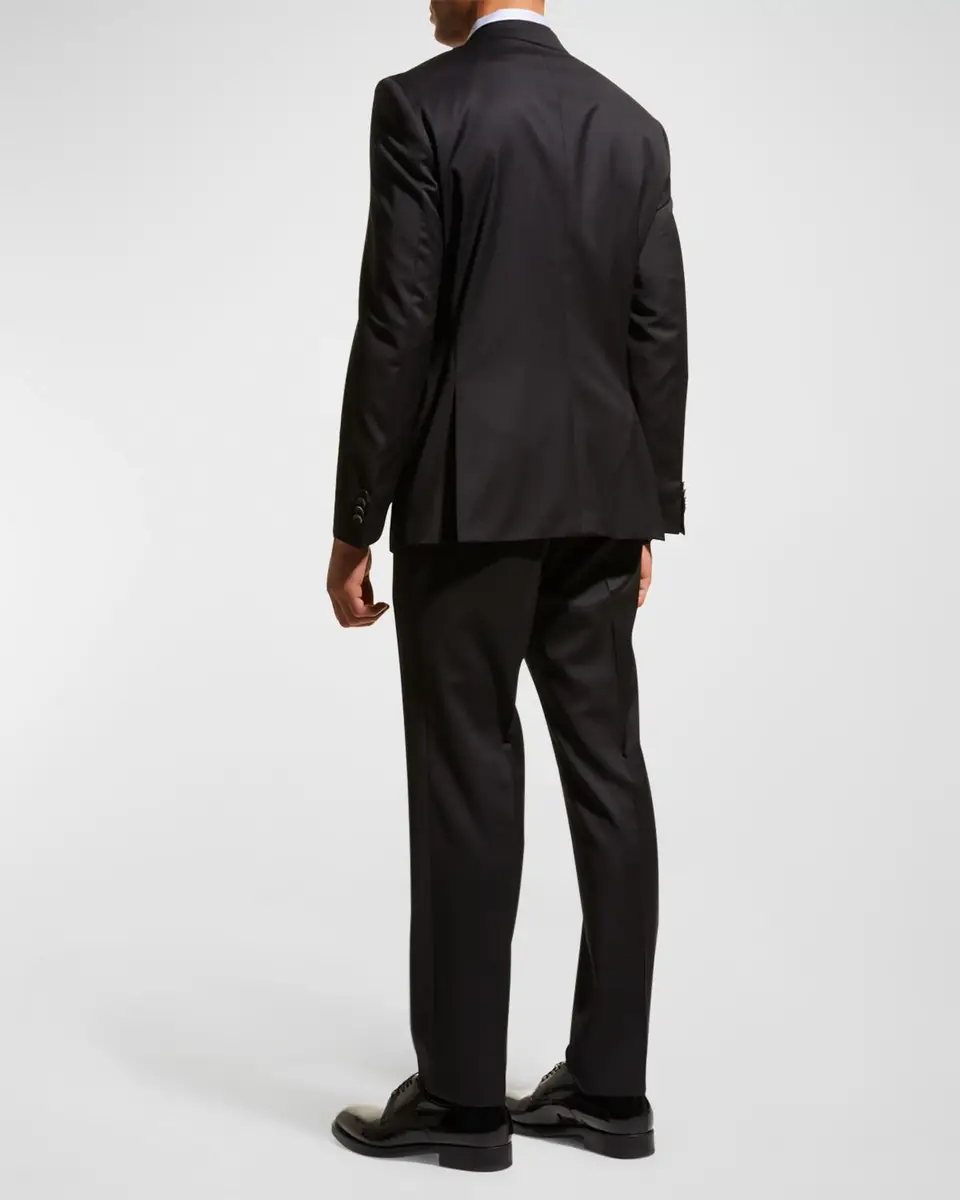BOSS Men's Stretch-Wool Basic Two-Piece Slim Fit Suit | Thumbnail 3 BOSS Men's Stretch-Wool Basic Two-Piece Slim Fit Suit | Thumbnail 3