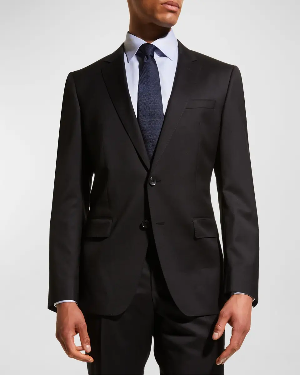 BOSS Men's Stretch-Wool Basic Two-Piece Slim Fit Suit | Thumbnail 4 BOSS Men's Stretch-Wool Basic Two-Piece Slim Fit Suit | Thumbnail 4