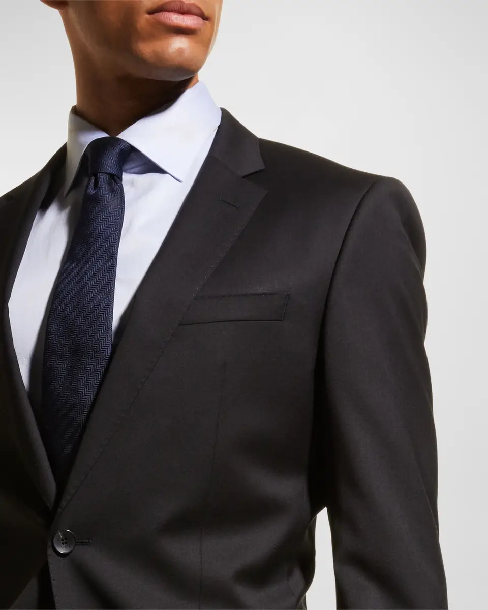 BOSS Men's Stretch-Wool Basic Two-Piece Slim Fit Suit | Thumbnail 5 BOSS Men's Stretch-Wool Basic Two-Piece Slim Fit Suit | Thumbnail 5