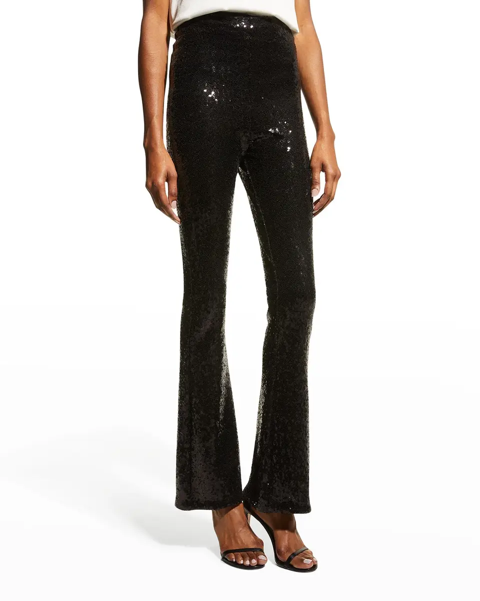Commando Sequin Flare High-Rise Leggings | Thumbnail 3 Commando Sequin Flare High-Rise Leggings | Thumbnail 3