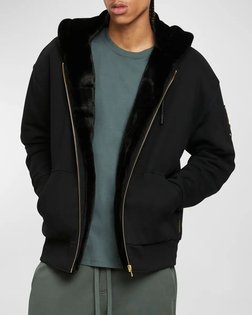 Moose Knuckles Men's Linden Bunny Icon Zip Hoodie | Thumbnail 4 Moose Knuckles Men's Linden Bunny Icon Zip Hoodie | Thumbnail 4