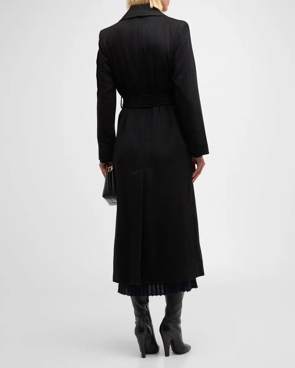 Sofia Cashmere Cashmere Belted Wrap Coat with Pick-Stitched Detail | Thumbnail 6