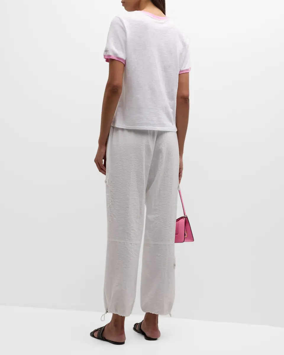 Cinq à Sept Two-Tone Je T 'aime Short-Sleeve Cotton T-Shirt | Thumbnail 4