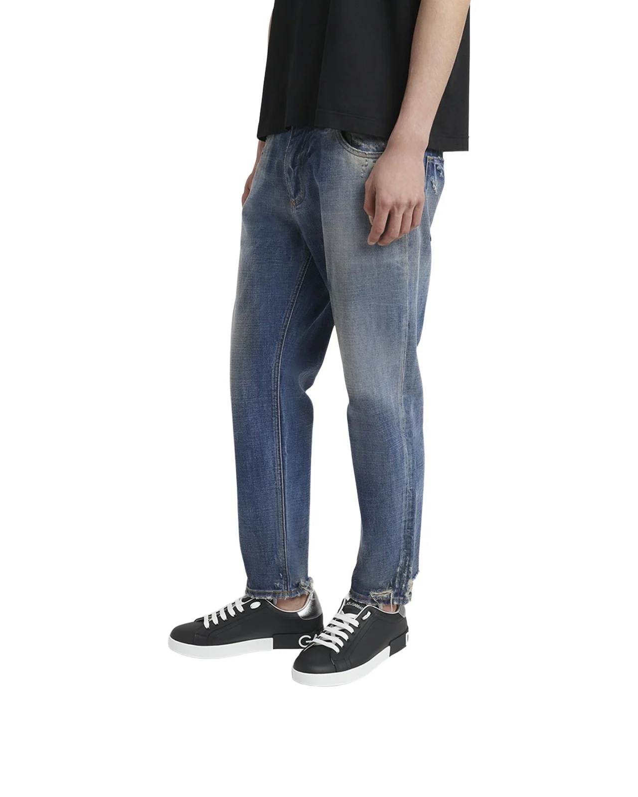 Men's Calfskin Portofino Low-Top Sneakers