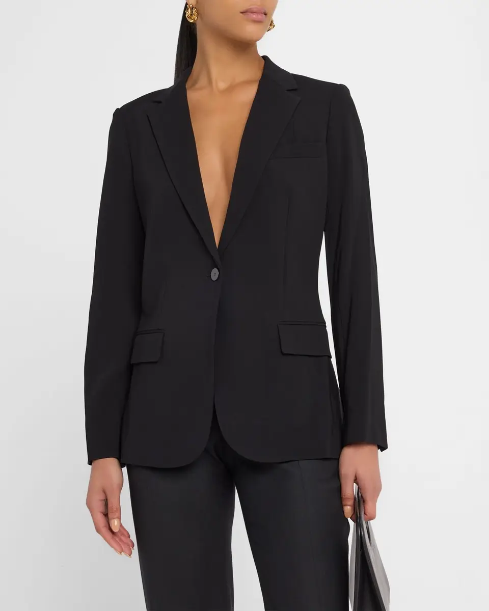 Theory Admiral Crepe One-Button Staple Blazer | Thumbnail 4 Theory Admiral Crepe One-Button Staple Blazer | Thumbnail 4