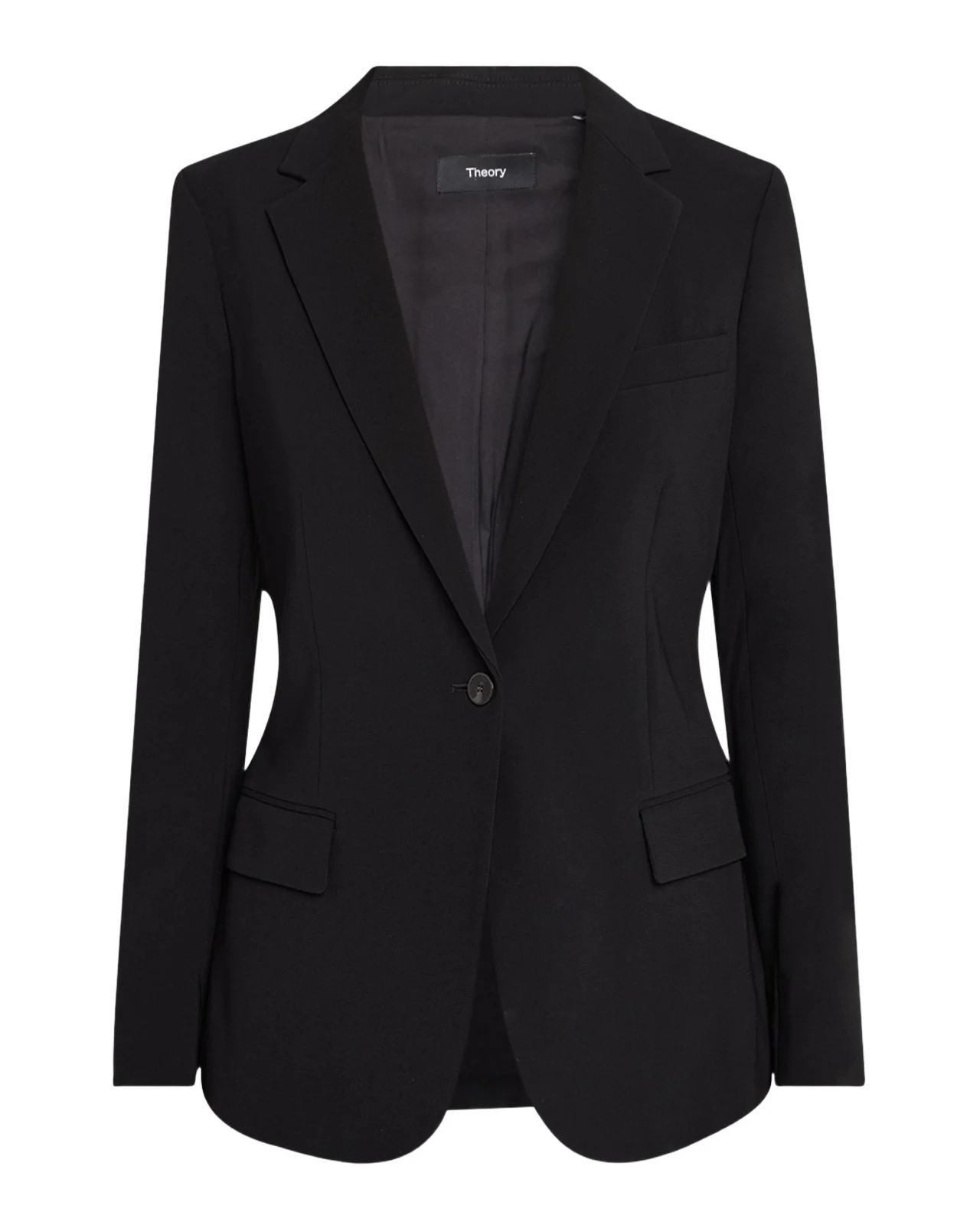 Theory Admiral Crepe One-Button Staple Blazer
