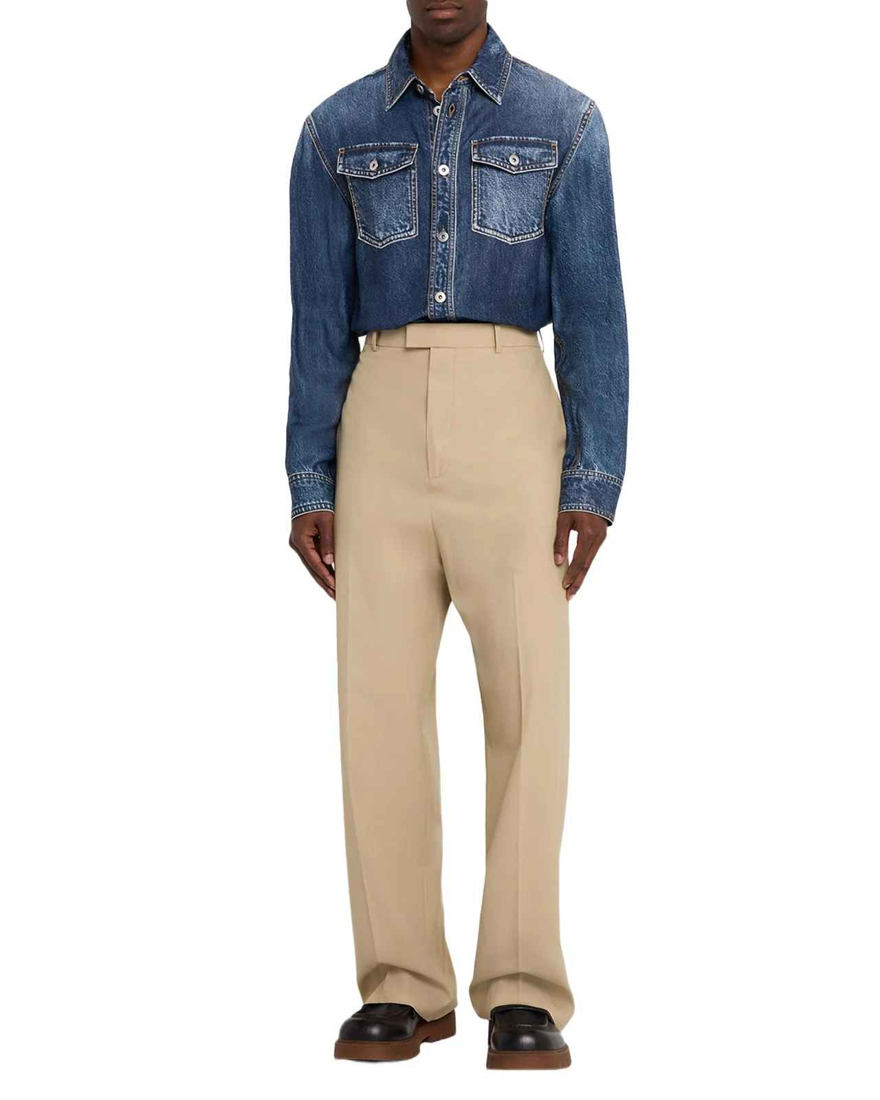 Men's Cotton Twill Straight-Leg Trousers Men's Cotton Twill Straight-Leg Trousers