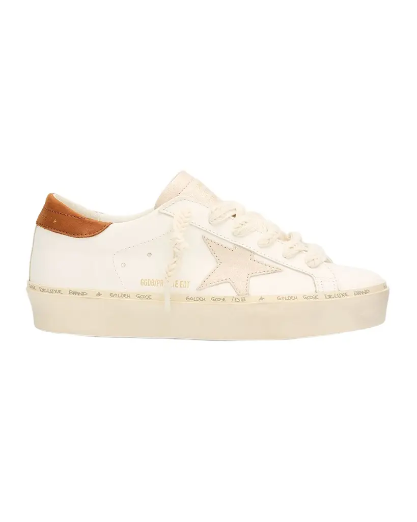 Golden Goose Hi-Star Leather Low-Top Sneakers | Image 1 Golden Goose Hi-Star Leather Low-Top Sneakers | Image 1