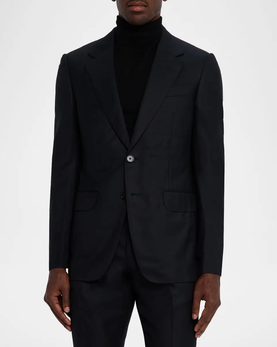 Zegna Men's Centoventimila Wool Tonal Stripe Suit | Thumbnail 4 Zegna Men's Centoventimila Wool Tonal Stripe Suit | Thumbnail 4