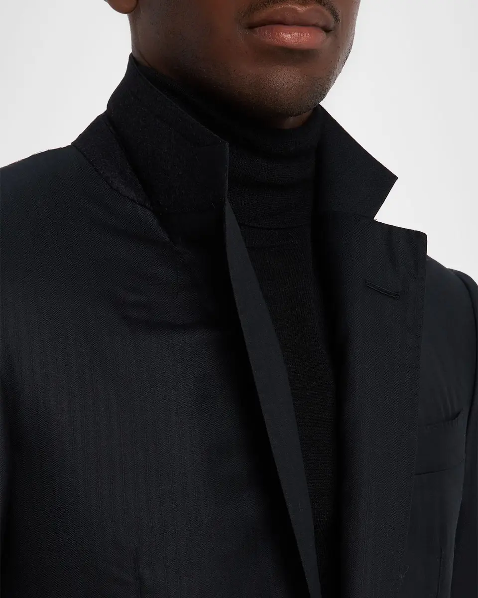 Zegna Men's Centoventimila Wool Tonal Stripe Suit | Thumbnail 8 Zegna Men's Centoventimila Wool Tonal Stripe Suit | Thumbnail 8