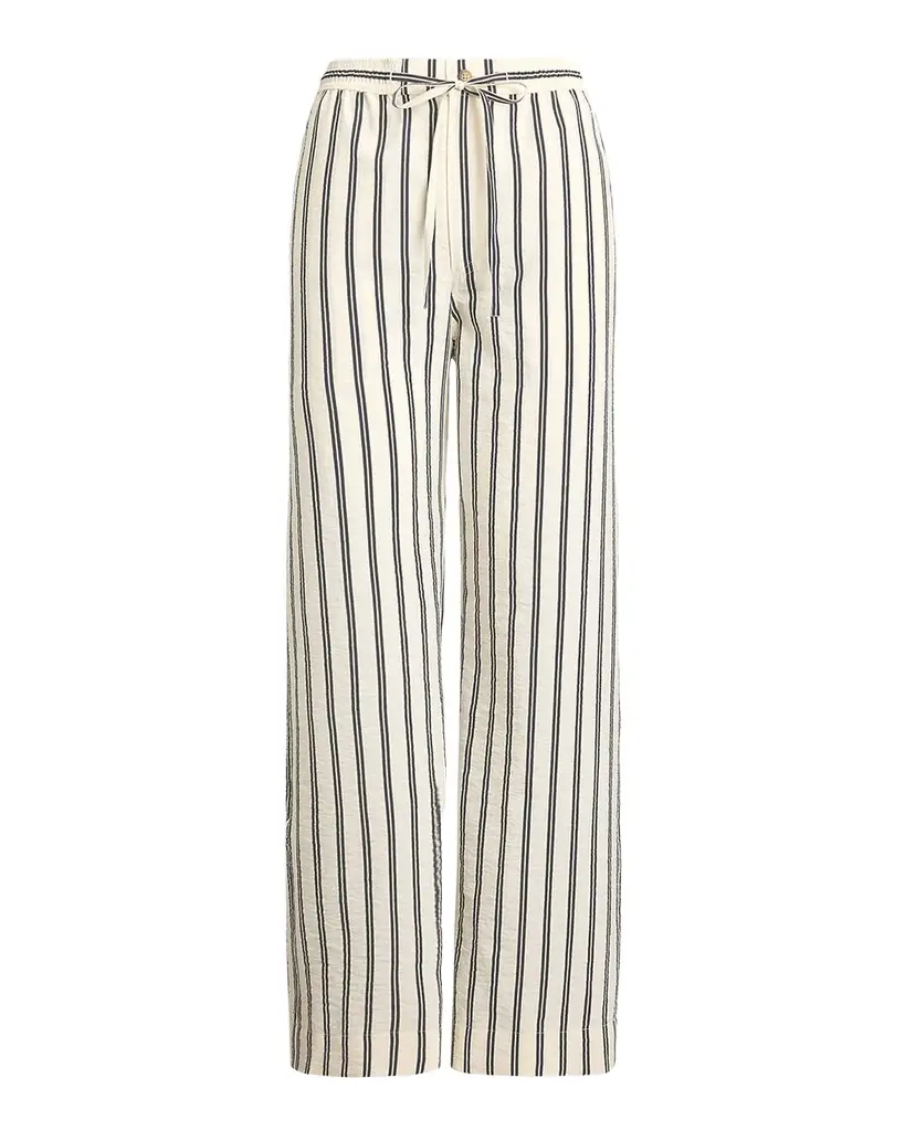Polo Ralph Lauren Striped Silk-Blend Wide-Leg Pant | Image 1 Polo Ralph Lauren Striped Silk-Blend Wide-Leg Pant | Image 1