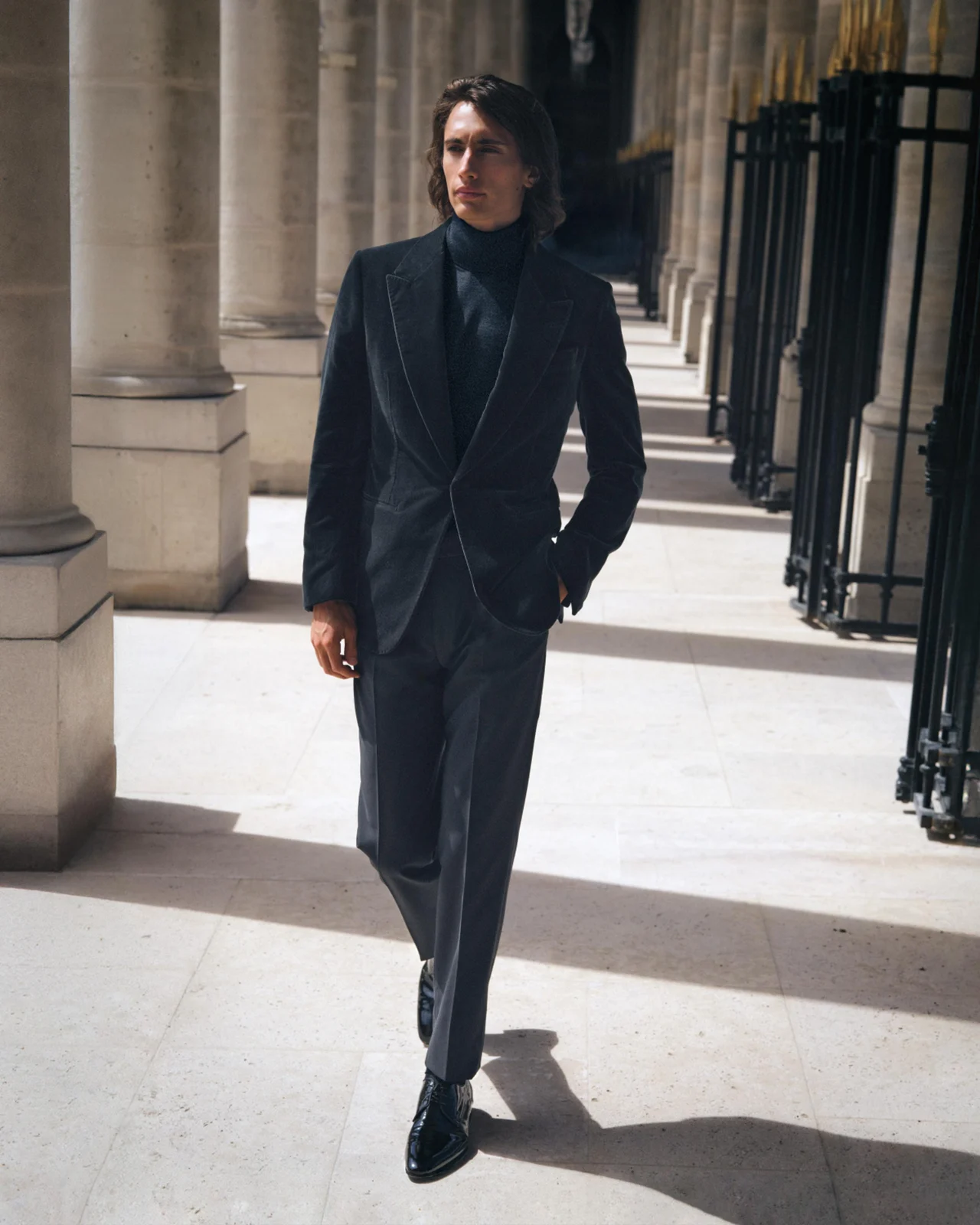 Zegna Men's Satin-Trim Slim Flat-Front Formal Trousers