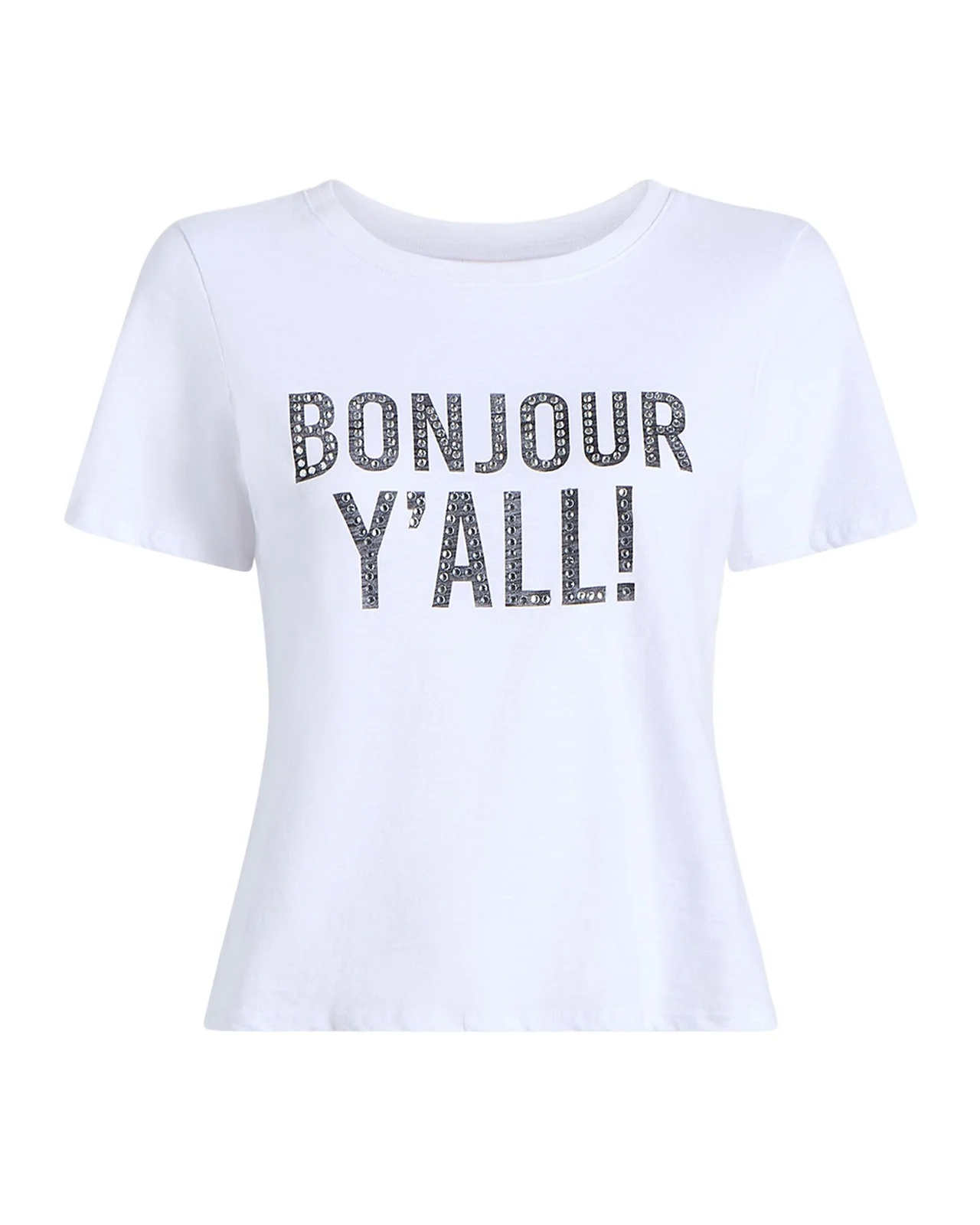 Bonjour Y 'all Embellished Shrunken Tee