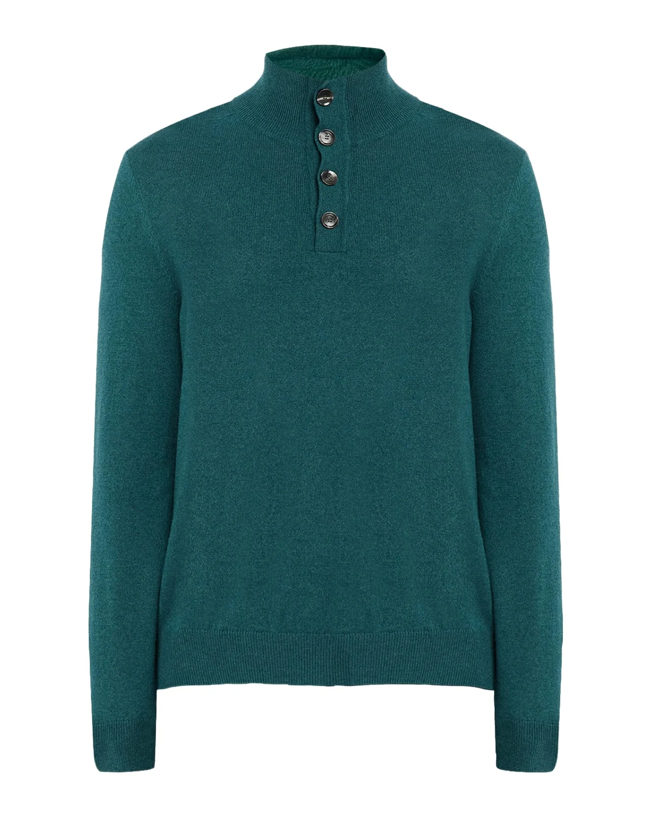 Brioni Men's Cashmere Knit Mock Neck Half-Placket Sweater