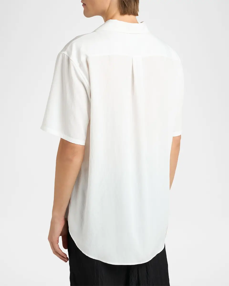 Giorgio Armani Men's Viscose and Nylon Pocket Short-Sleeve Shirt | Thumbnail 3 Giorgio Armani Men's Viscose and Nylon Pocket Short-Sleeve Shirt | Thumbnail 3