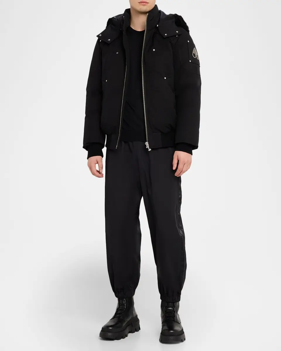 Moose Knuckles Men's Original Ballist Shearling Trim Bomber Jacket | Thumbnail 2 Moose Knuckles Men's Original Ballist Shearling Trim Bomber Jacket | Thumbnail 2