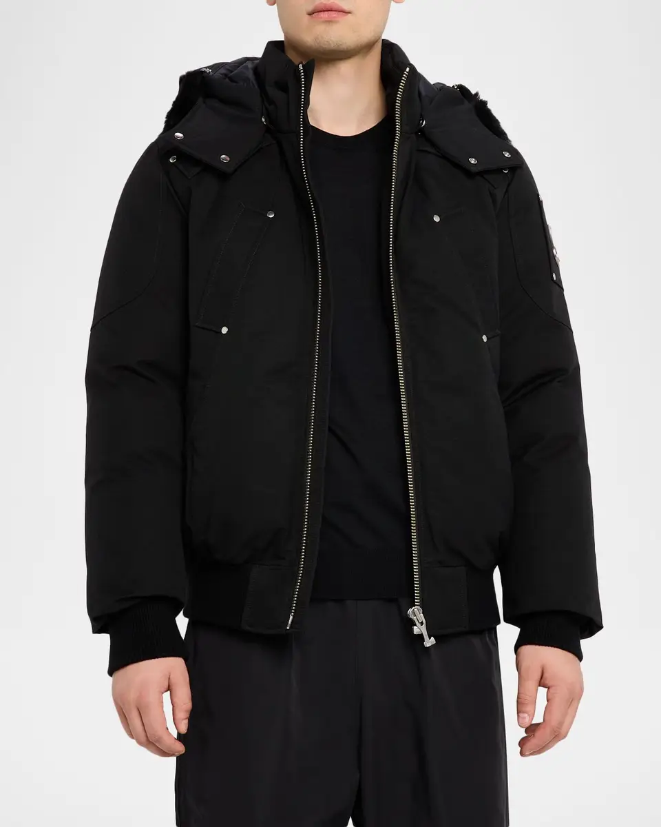 Moose Knuckles Men's Original Ballist Shearling Trim Bomber Jacket | Thumbnail 4 Moose Knuckles Men's Original Ballist Shearling Trim Bomber Jacket | Thumbnail 4