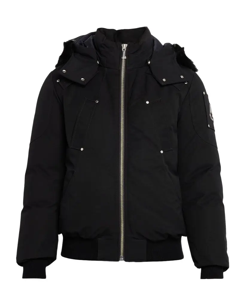 Moose Knuckles Men's Original Ballist Shearling Trim Bomber Jacket | Image 1 Moose Knuckles Men's Original Ballist Shearling Trim Bomber Jacket | Image 1