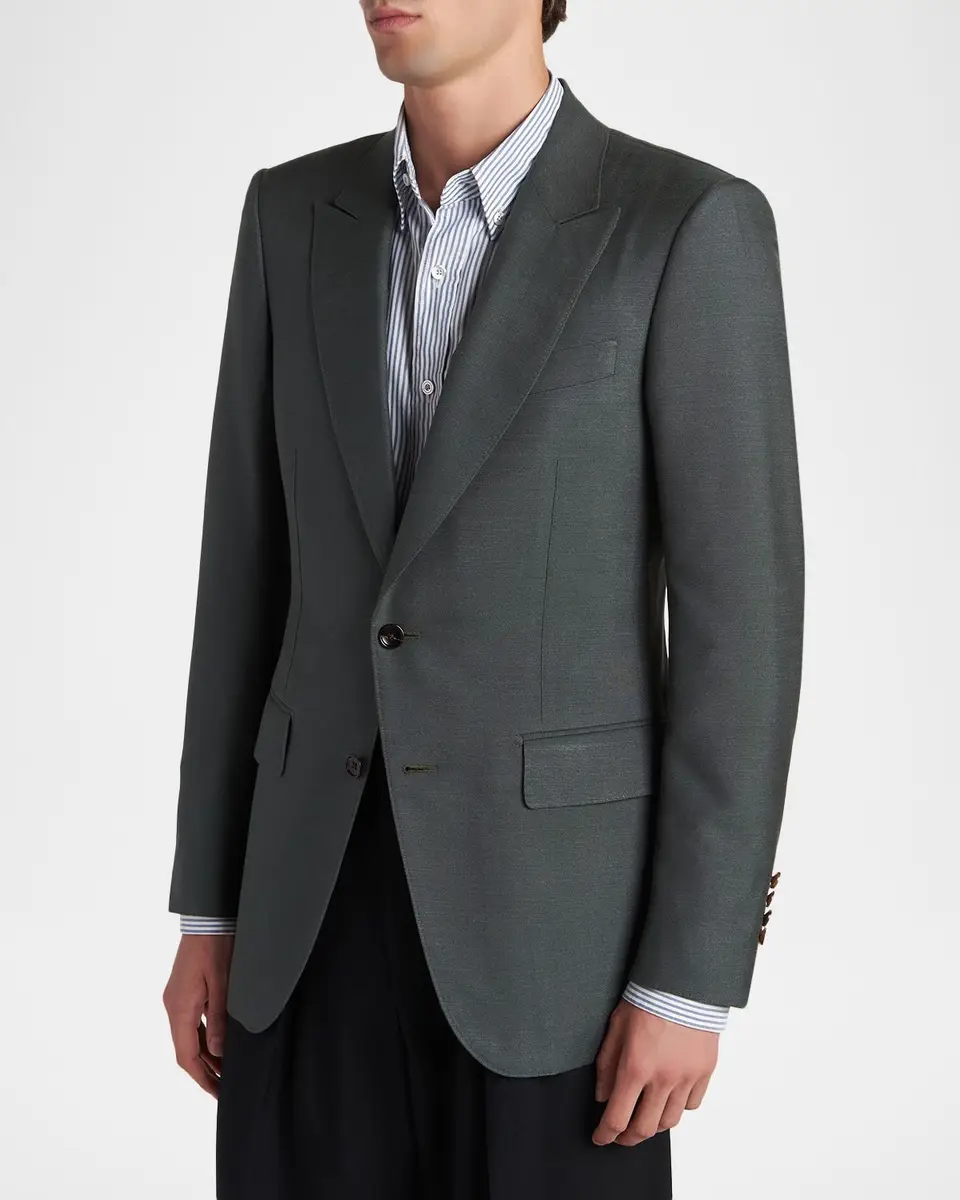 Tom Ford Men's Peak Lapel Single-Breasted Sport Coat | Thumbnail 4