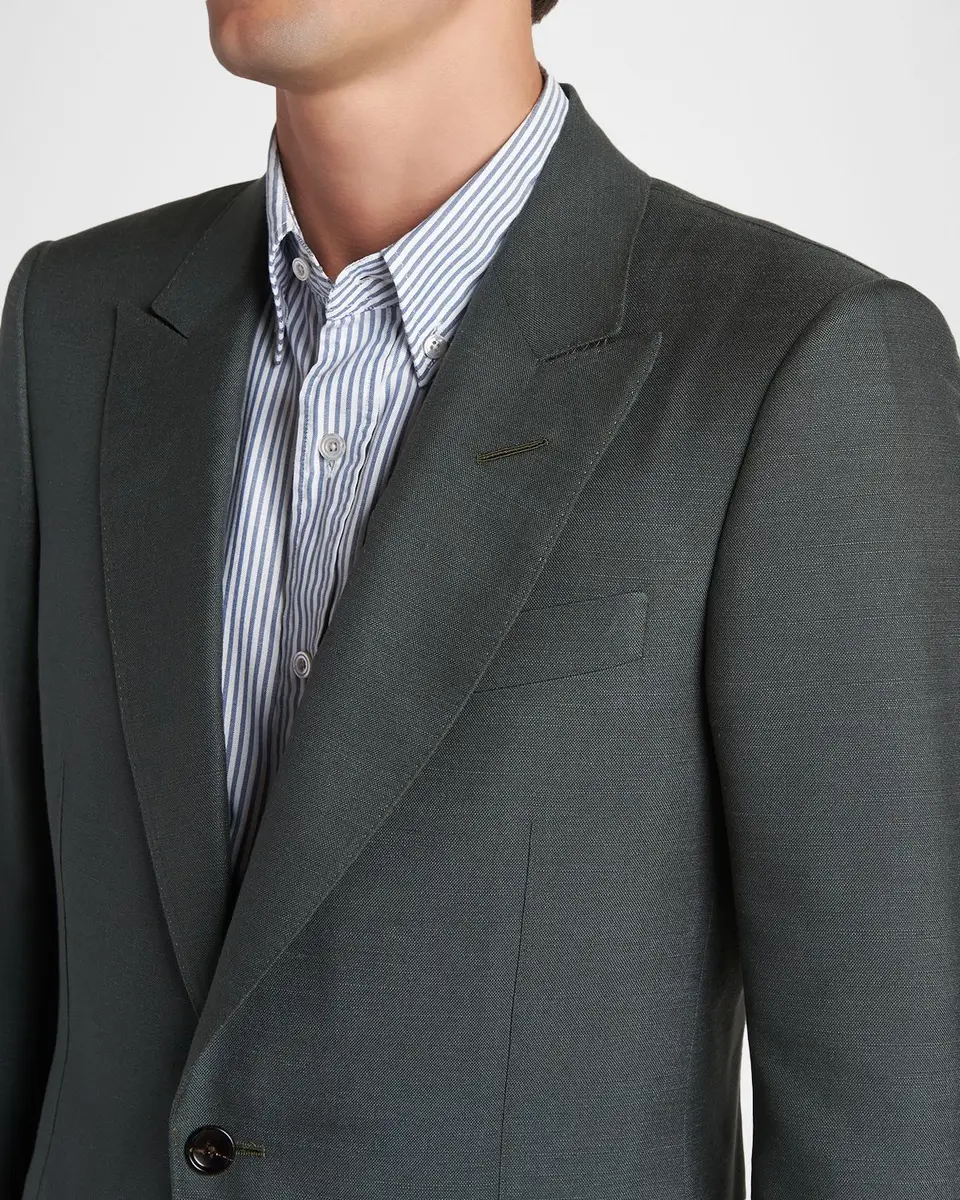 Tom Ford Men's Peak Lapel Single-Breasted Sport Coat | Thumbnail 5