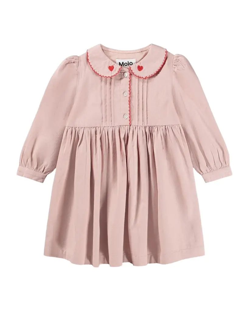 Molo Girl's Charlette Long-Sleeve Embroidered Cotton Dress, Size 3M-4 | Image 1 Molo Girl's Charlette Long-Sleeve Embroidered Cotton Dress, Size 3M-4 | Image 1