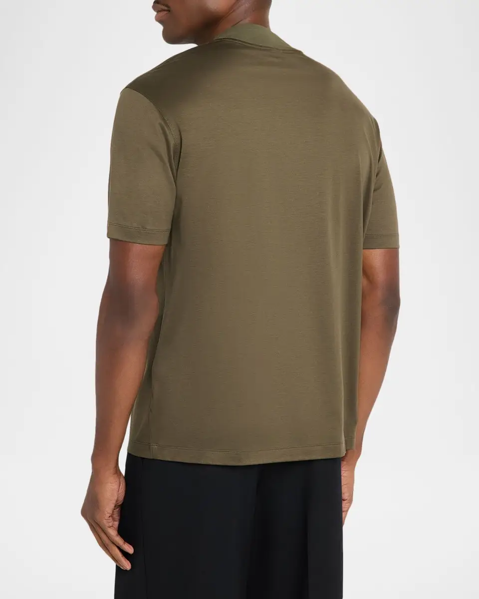 Emporio Armani Men's Lyocell and Cotton Eagle Logo Crewneck T-Shirt | Thumbnail 3 Emporio Armani Men's Lyocell and Cotton Eagle Logo Crewneck T-Shirt | Thumbnail 3