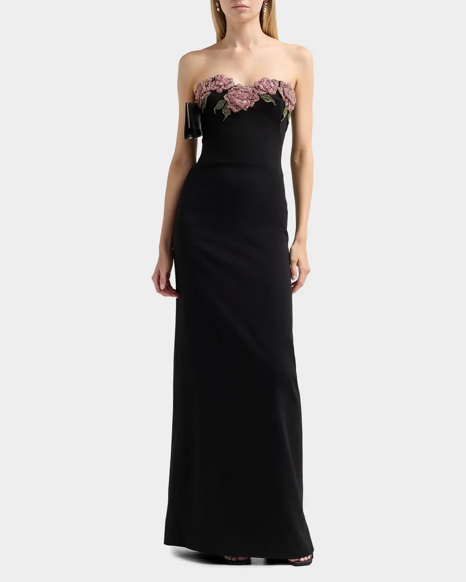 Atelier Prabal Gurung Blanca Embellished Rose Strapless Gown | Thumbnail 2 Atelier Prabal Gurung Blanca Embellished Rose Strapless Gown | Thumbnail 2
