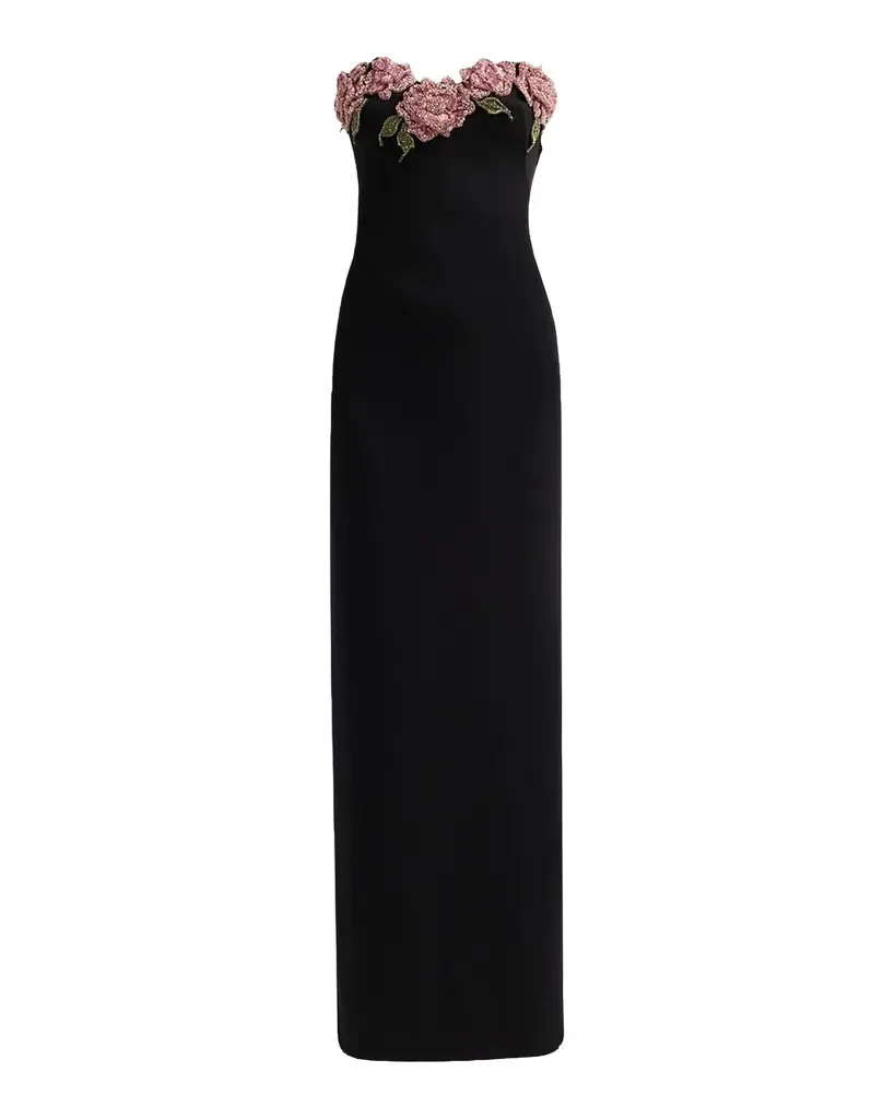 Atelier Prabal Gurung Blanca Embellished Rose Strapless Gown | Image 1 Atelier Prabal Gurung Blanca Embellished Rose Strapless Gown | Image 1