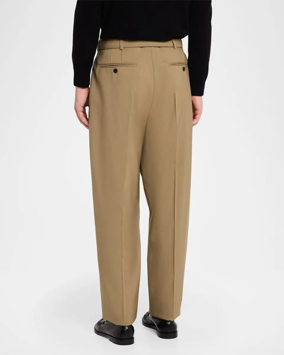 Saint Laurent Men's Wool and Mohair Single-Pleat Belted Pants | Thumbnail 2 Saint Laurent Men's Wool and Mohair Single-Pleat Belted Pants | Thumbnail 2