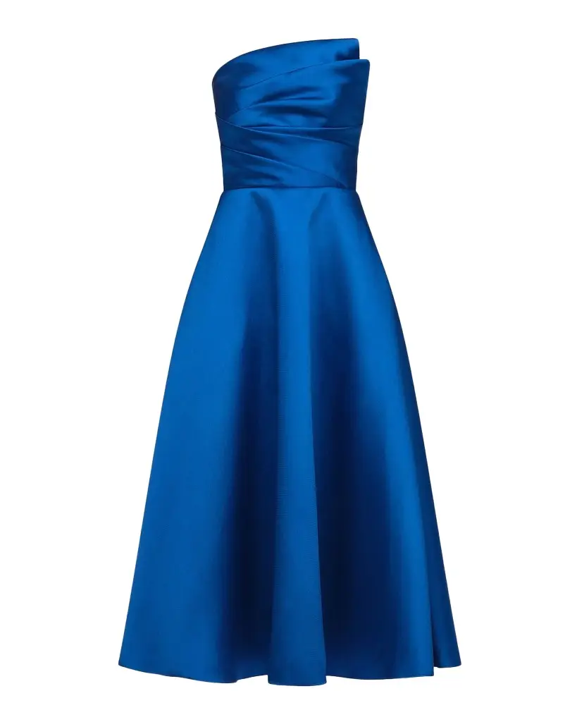 Theia Salem Pleated Strapless Cocktail Dress | Image 1 Theia Salem Pleated Strapless Cocktail Dress | Image 1