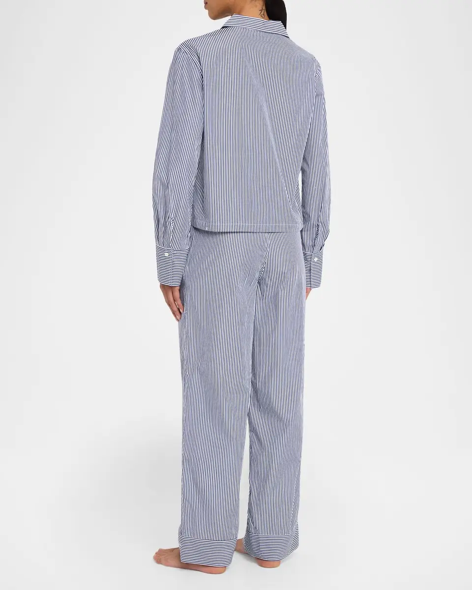 Polo Ralph Lauren Long-Sleeve Striped Cotton Poplin Pajama Set | Thumbnail 3