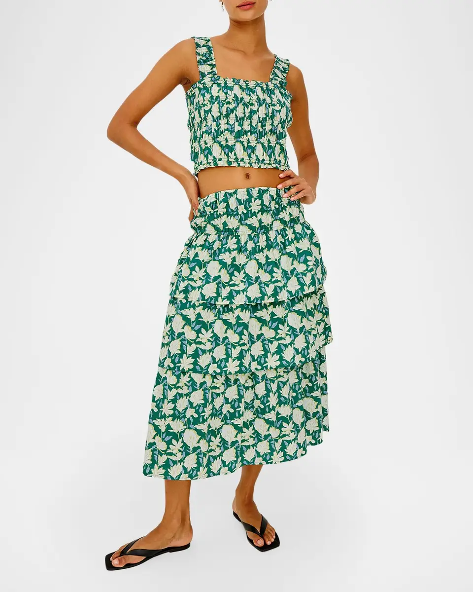 RAILS Quinn Floral Smocked Crop Top | Thumbnail 2