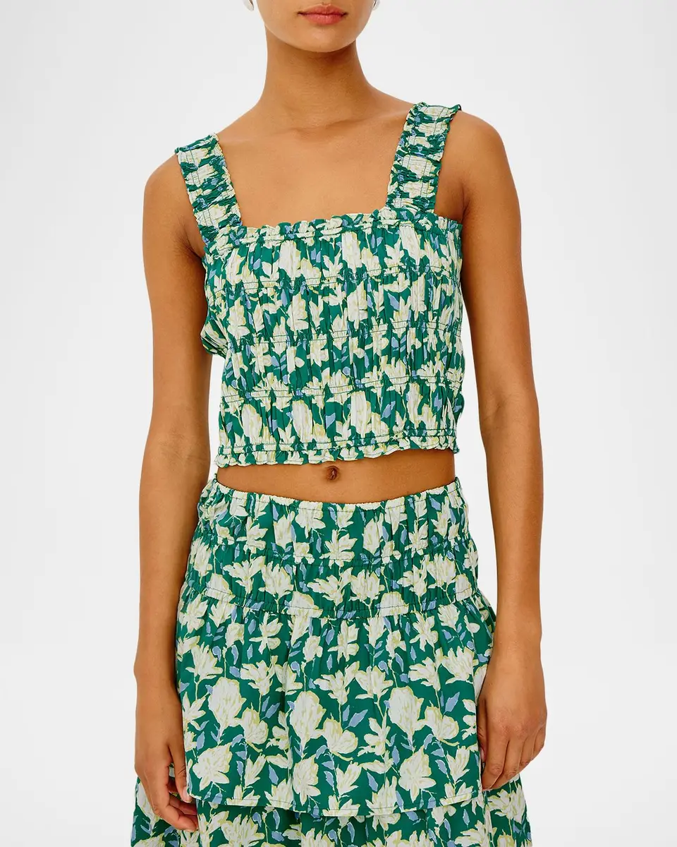 RAILS Quinn Floral Smocked Crop Top | Thumbnail 4