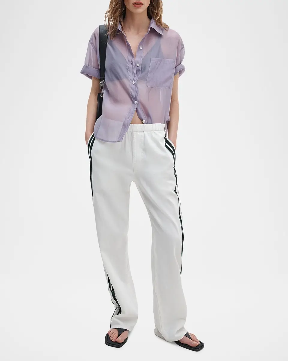 rag & bone Featherweight Logan Wide-Leg Denim Track Pants | Thumbnail 2 rag & bone Featherweight Logan Wide-Leg Denim Track Pants | Thumbnail 2