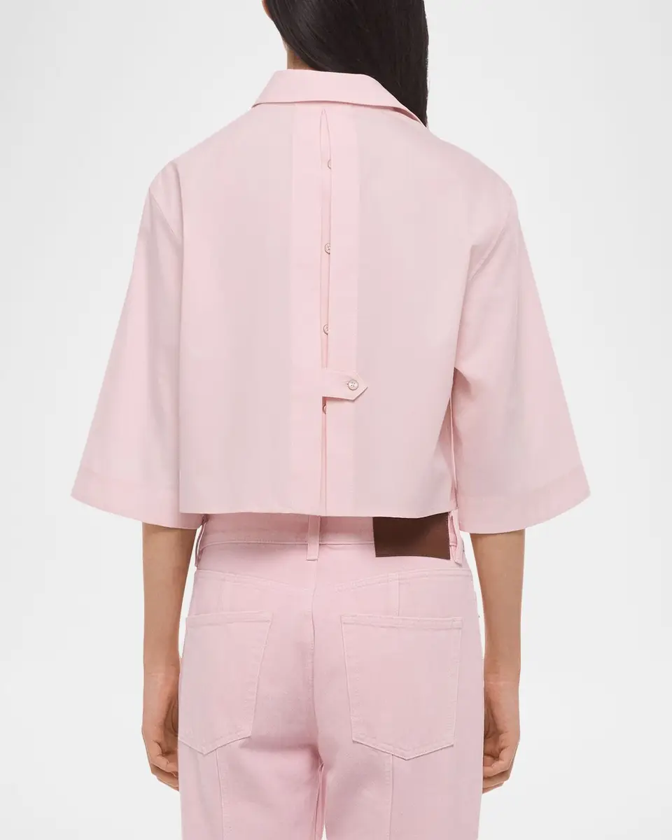 Helmut Lang Cropped Poplin Trench Shirt | Thumbnail 3 Helmut Lang Cropped Poplin Trench Shirt | Thumbnail 3
