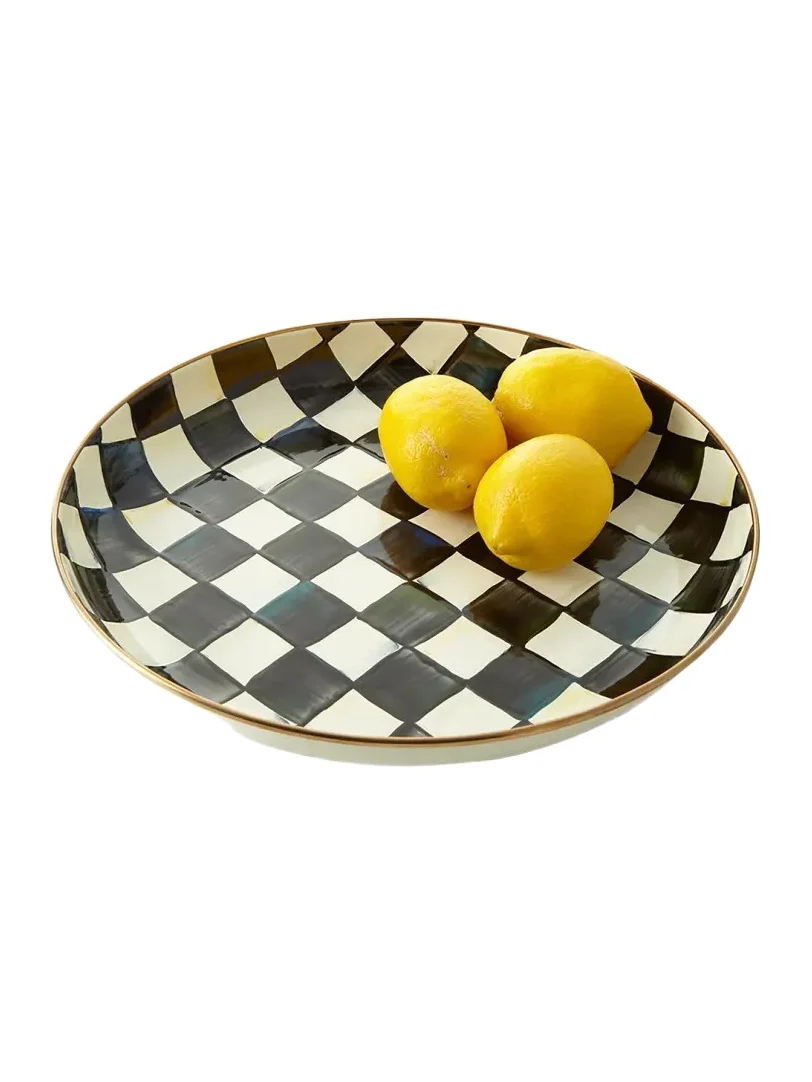 MacKenzie-Childs Courtly Check Enamel Abundant Bowl