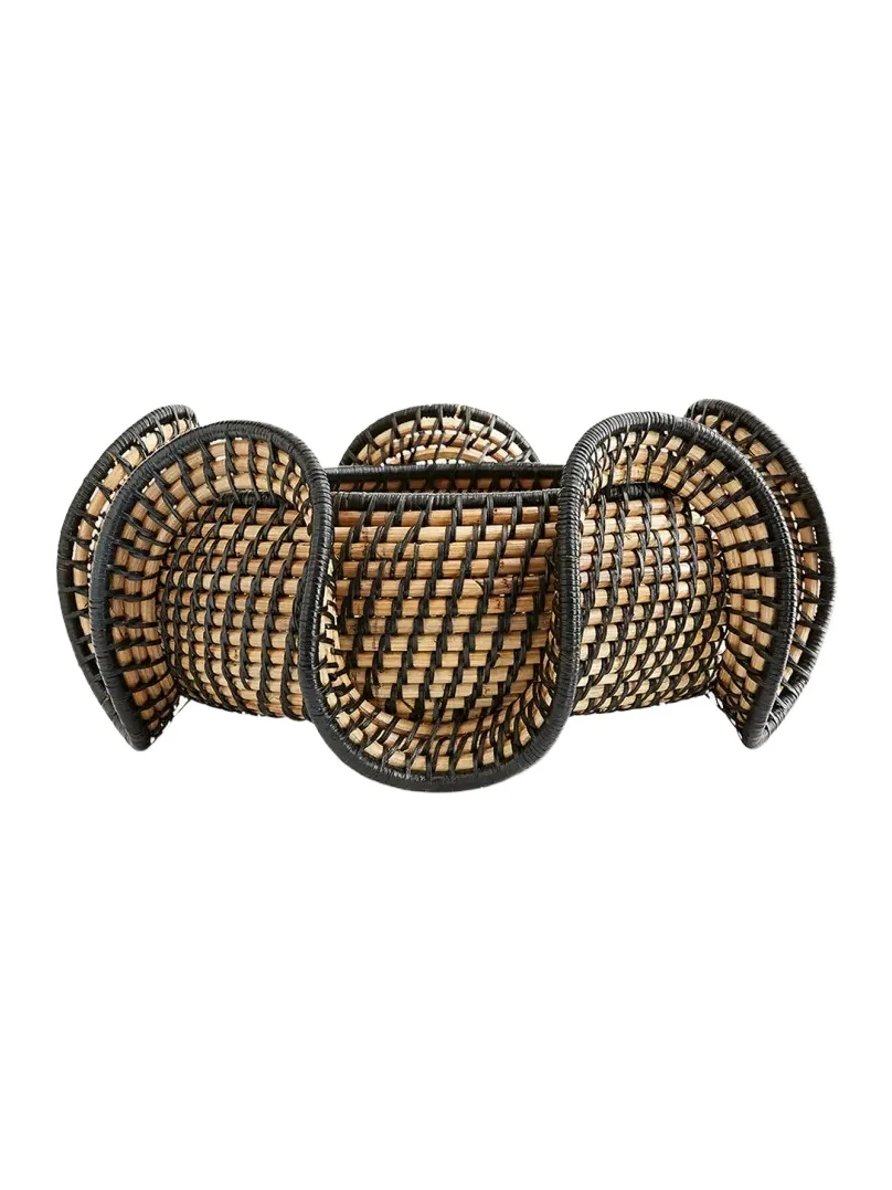 Arteriors Grisha Sculpted Rattan Centerpiece Bowl