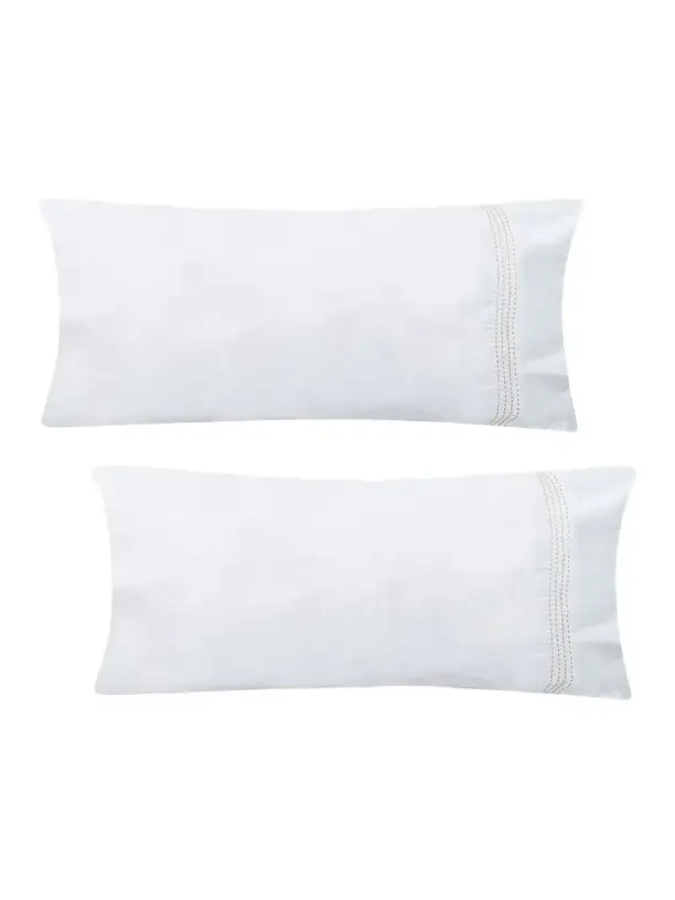 The Lino Essential Embroidered Pillowcase Pair