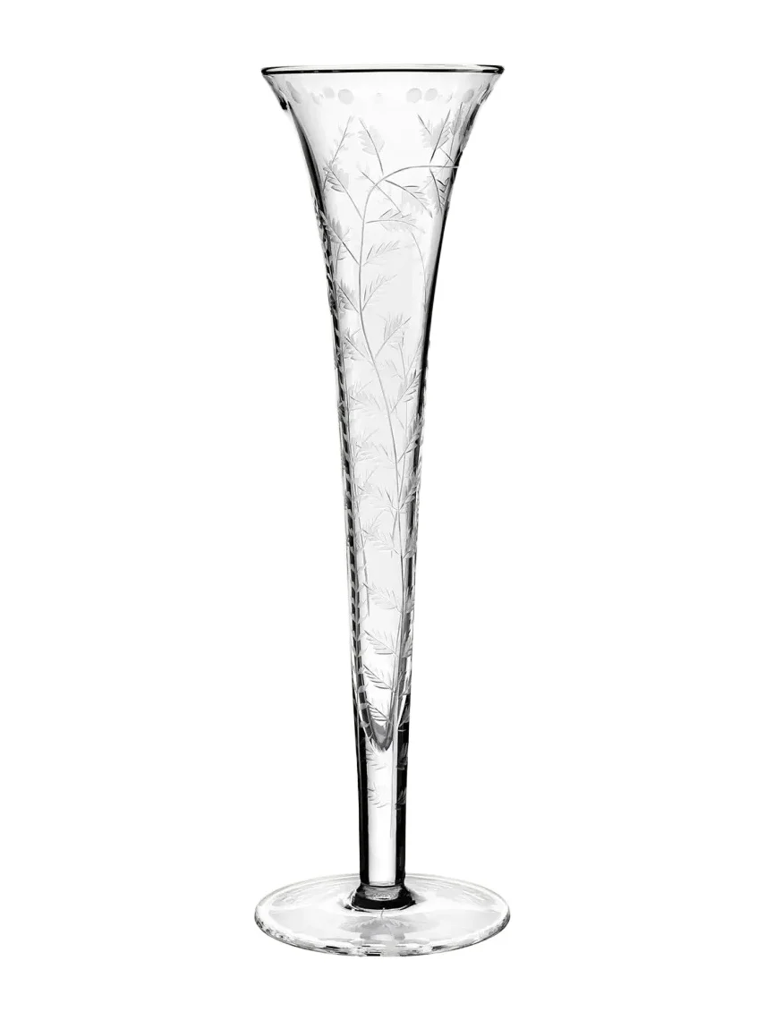 William Yeoward Crystal Fern Lily Vase, 19"