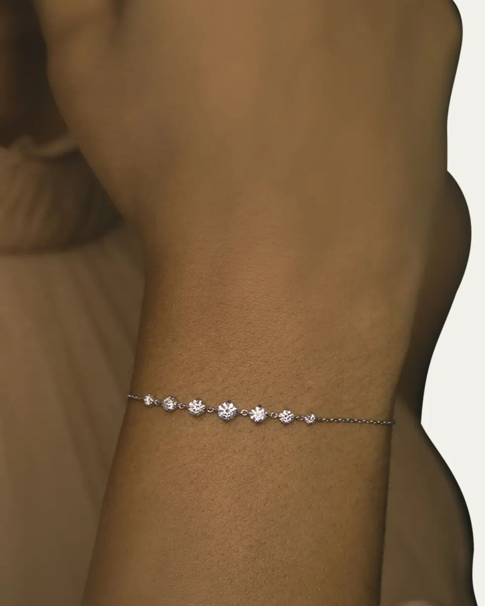 VRAI Linked 14K White Gold Lab Grown Diamond Tennis Bracelet, 0.85tcw | Thumbnail 2