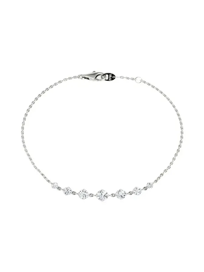 Linked 14K White Gold Lab Grown Diamond Tennis Bracelet, 0.85tcw
