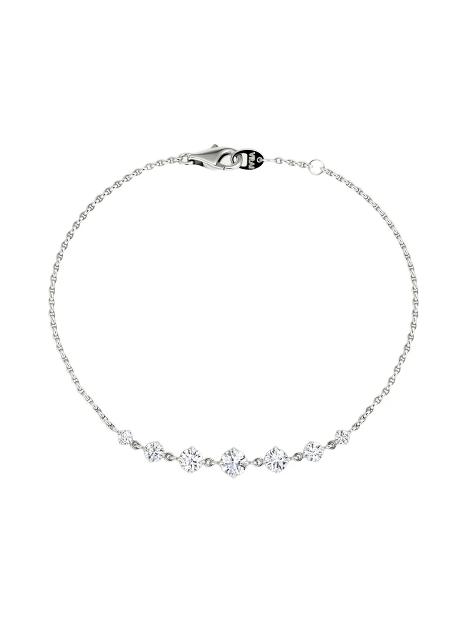 Linked 14K White Gold Lab Grown Diamond Tennis Bracelet, 0.85tcw