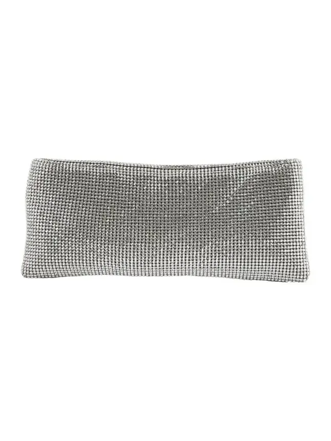 Maykimay Mesh Crystal Pouch Clutch Bag